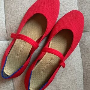 Rothy's Red Mary Jane Flats